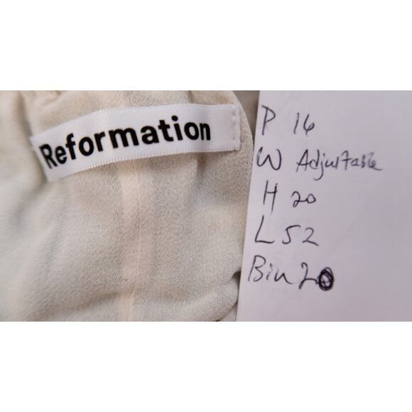 REFORMATION 'Tide' Ivory Cotton Maxi Dress US 12 NWT - Picture 14 of 14